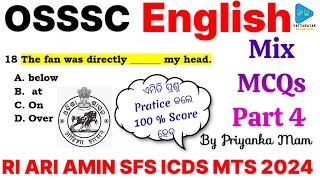 OSSSC All Previous Year English Grammar Questions  English Grammar Questions for OSSSC RI ARI AMIN [upl. by Llejk710]