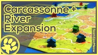 Carcassonne  River Expansion Game Play 3Player [upl. by Aneles821]