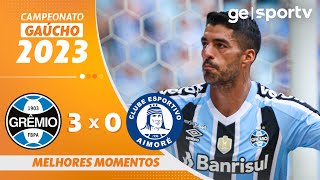 GRÊMIO 3 X 0 AIMORÉ  MELHORES MOMENTOS  5ª RODADA DO GAÚCHO 2023  geglobo [upl. by Redleh]