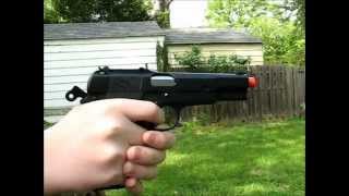 AIRSOFT WE Browning HIPower GBB handgun review [upl. by Ishmul]