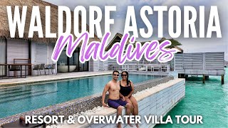 Waldorf Astoria Maldives Ithaafushi  King Overwater Villa amp Full Resort Tour  May 2024 [upl. by Sine]