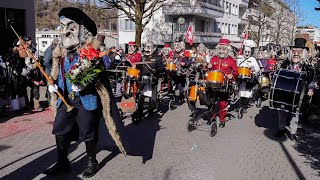 Fasnachtsumzug Ebikon 2023  Luzerner Fasnacht 2023 Näbelhüüler Rüssgusler Gluggsi Monsterguugger [upl. by Ailecec]