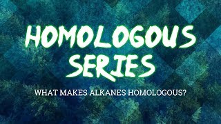 GCSE Chemistry 19 What is a Homologous Series [upl. by Amandie]