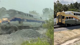 Railfanning Amtrak and SunRail on Deland station opening day ft 164 81224 [upl. by Remlap]