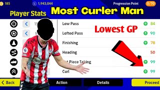 99 Curler 99 Set Piece Taking Cheapest CMF Lowest GP  Underrated   eFootball 2023 Mobile [upl. by Ocnarfnaig]