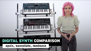 Digital Synth Comparison  opsix wavestate modwave [upl. by Namwen873]