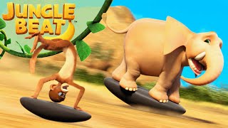 Downhill Derby  Jungle Beat Munki amp Trunk  Full Episodes  Kids Cartoon 2024 [upl. by Kramer]