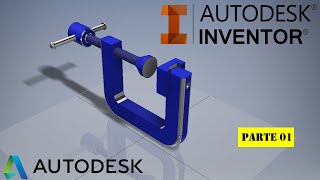 Prensa en C Modelado de Partes  Parte 12  Autodesk Inventor  Tutorial Español [upl. by Latrina]