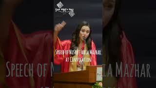 Nusrat Faria Mazhar speech convocation2024 bd [upl. by Amato]