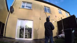 Render softwashing cleaning practical demonstration – 1 [upl. by Sedinoel]