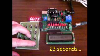 Programmable timer with TM1637 seven segment display and Bolt 18F2550 microcontroller system [upl. by Lady]