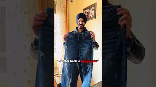 Try this hack to fold jeans 👖shorts hack fashion [upl. by Aicyla233]