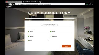 Responsive Room Book Form in HTML JS and CSS [upl. by Enorel518]