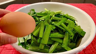 Chives with eggs tastes better than meat  Simple quick healthy and delicious recipe😅 [upl. by Reider]