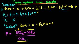 Testing hypothesis about linear combinations of parameters  part 3 [upl. by Augie]