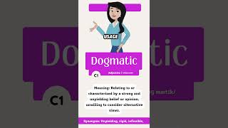 Dogmatic Meaning  How to Pronounce Dogmatic [upl. by Aowda]