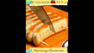 DID YOU KNOW All About food all over the world Nürnberger Bratwürste from Germany 435 Shorts [upl. by Flem]