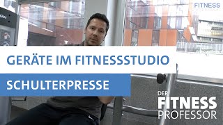 Geräte im Fitnesstudio  Schulterpresse [upl. by Weisberg382]