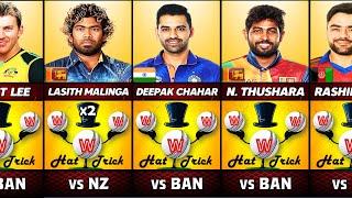 All Hat Tricks Taken in T20I Full Member Nations [upl. by Broome]