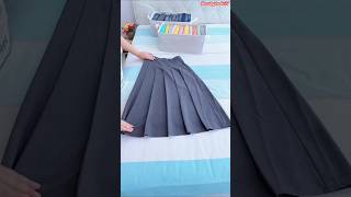 Flawless Pleated Skirt Fold in Seconds shorts clothstorage laundry foldingclothes [upl. by Isyed]