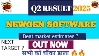 NEWGEN Software q2 result Newgen software share latest news Newgen Software stock analysis q2 [upl. by Arehahs]