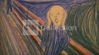 THE SCREAM PAINTING ON DISPLAY IN NEW YORK [upl. by Nosdrahcir]