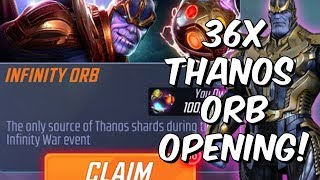 36x Thanos Orb Opening  Patch 11 Infinity Orbs  Marvel Strike Force [upl. by Anassor]