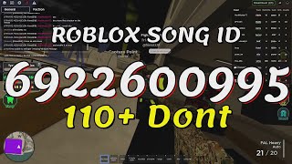 110 Dont Roblox Song IDsCodes [upl. by Moscow]