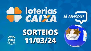 Loterias CAIXA Quina Super Sete Dupla Sena e mais 11032024 [upl. by Vial908]