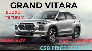 Grand Vitara CSD Price Sep 2024 [upl. by Nauj523]