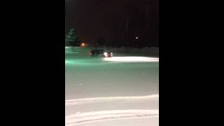 Straight piped Passat W8 snow donuts [upl. by Nwahsan]