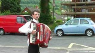 Piano Accordion Player Street Busking Nick Williams Music [upl. by Yornoc]