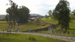 3237  Lachlan Valley Railway North Coast Tour  Kyogle  28th May 2010 [upl. by Ajoop917]