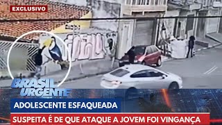 Suspeita é que criminoso esfaqueou jovem por vingança em Barueri SP  Brasil Urgente [upl. by Llenoj341]