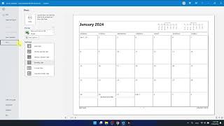 How To Print Calendar With Outlook [upl. by Aloz408]