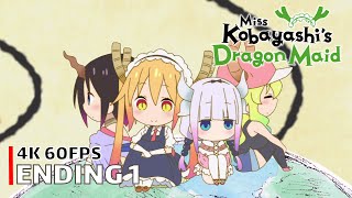 Miss Kobayashis Dragon Maid  Ending 1 4K 60FPS  Creditless  CC [upl. by Ruthy]