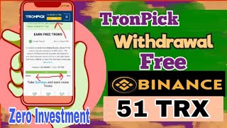 TronPick 51 TRX withdrawal proof 100 Profit Daily Tronpick io Best Game Website [upl. by Nomannic]