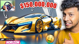 FINALLY MOST EXPENSIVE CAR IN THE WORLD 🤑 150000000 Forza Horizon 5  LOGITECH G29 [upl. by Adyela]