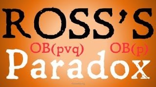 Rosss Paradox Deontic Logic [upl. by Abehshtab492]