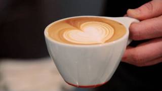 How to Make a Latte Art Heart  Perfect Coffee [upl. by Lyudmila]