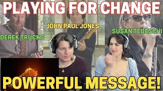 WHEN THE LEVEE BREAKS  Playing for Change feat John Paul Jones COUPLE REACTION  The Dan Selection [upl. by Shirlie]