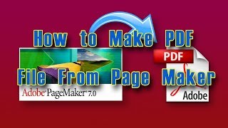 how to make PDF file from page maker [upl. by Asikal]