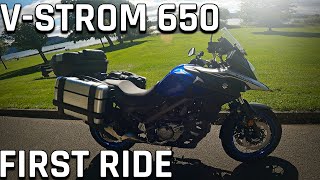 SUZUKI VSTROM 650  FIRST RIDE REVIEW Impressive Motorcycle for the Price [upl. by Drescher]