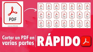 Cortar un PDF en varias partes AcrobatDC [upl. by Egan360]