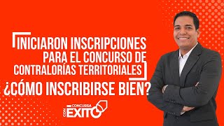 Iniciaron Inscripciones para el Concurso de Contralorías Territoriales ¿Cómo Inscribirse Bien [upl. by Aihsilef]