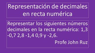 Representación de números decimales en la recta numérica [upl. by Dev898]