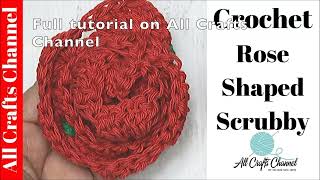 Crochet Large rose Scrubby  Bath sponge [upl. by Cath]