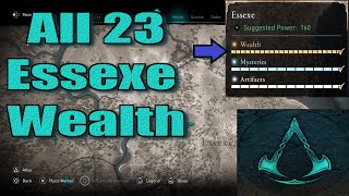 Assassins Creed Valhalla All Essexe Wealth Locations guide [upl. by Surad649]