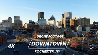 Downtown Rochester NY  4K Drone Footage [upl. by Elli240]