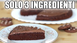 TORTA FACILE solo 3 INGREDIENTI pronta in 1 minuto  CHOCOLATE LOCKDOWN CAKE [upl. by Sapienza]